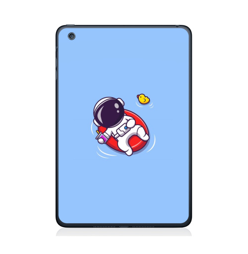 Наклейка на Планшет Apple iPad Mini 1/2/3 Космонавт на отдыхе,  купить в Москве – интернет-магазин Allskins, классика, космос, космонавтика, бассейн, отдых, релакс