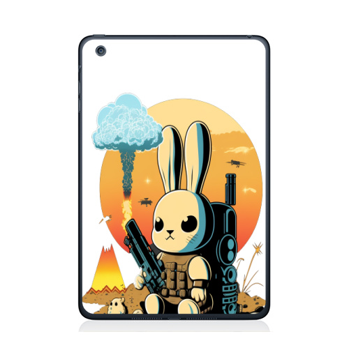 Наклейка на Планшет Apple iPad Mini 1/2/3 Игрушка заяц солдат,  купить в Москве – интернет-магазин Allskins, стритарт, детские, заяц, военные, оружие, игрушки, плюшевый, кролики