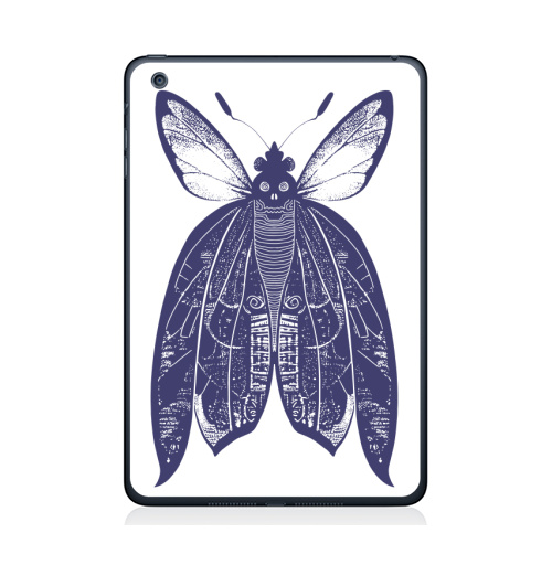 Наклейка на Планшет Apple iPad Mini 1/2/3 Мотыль,  купить в Москве – интернет-магазин Allskins, бабочки, череп