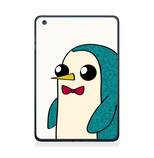 Наклейка на Планшет Apple iPad Mini 1/2/3 Новогодний Гюнтер,  купить в Москве – интернет-магазин Allskins, новый год, мультфильмы, птицы, пингвин, персонажи, животные, милые животные