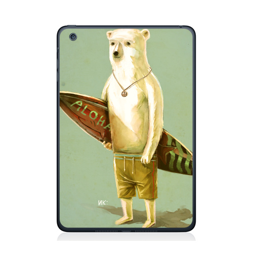 Наклейка на Планшет Apple iPad Mini 1/2/3 Алоха,  купить в Москве – интернет-магазин Allskins, серфинг, медведь, лето, 300 Лучших работ