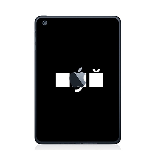 Наклейка на Планшет Apple iPad Mini 1/2/3  с яблоком Малевич наших дней,  купить в Москве – интернет-магазин Allskins, крутые надписи, черное и белое, надписи, малевич, наших, дней, черно-белое, остроумно