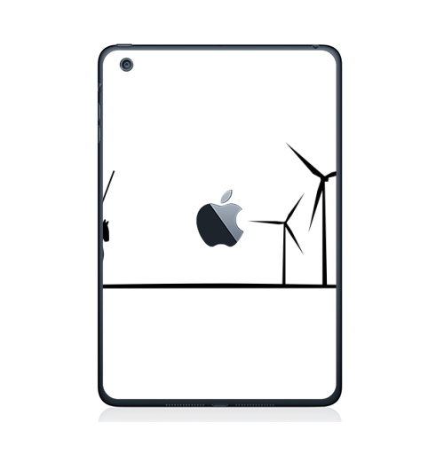 Наклейка на Планшет Apple iPad Mini 1/2/3  с яблоком Дон Кихот,  купить в Москве – интернет-магазин Allskins, философские, герои, книга, минимализм, прикол, донкихот