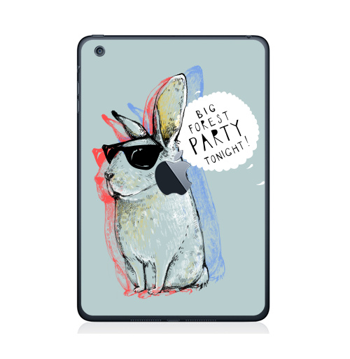 Наклейка на Планшет Apple iPad Mini 1/2/3  с яблоком Кроль,  купить в Москве – интернет-магазин Allskins, милые животные, надписи на английском, прикольные_надписи, заяц, животные, надписи, позитив, персонажи, 8 марта, девичник, 300 Лучших работ