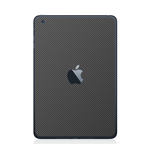 Наклейка на Планшет Apple iPad Mini 1/2/3  с яблоком Наклейка под карбон,  купить в Москве – интернет-магазин Allskins, полностьючерный, текстура, паттерн