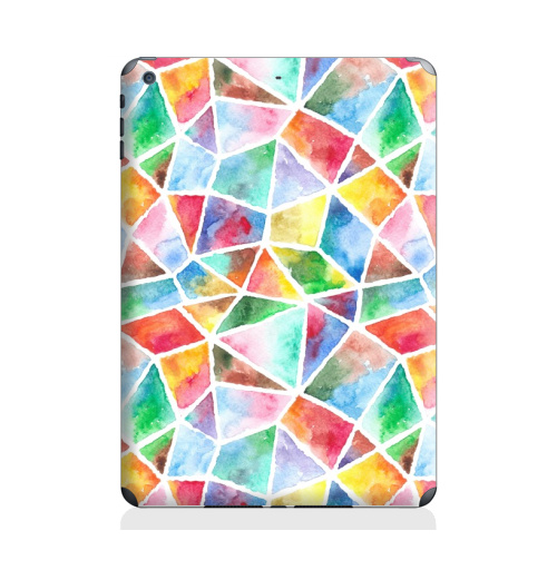 Наклейка на Планшет Apple iPad Air 2 Акварельная мозаика,  купить в Москве – интернет-магазин Allskins, акварель, мозаика, живопись, яркий, кусочки, текстура