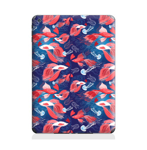 Наклейка на Планшет Apple iPad Air 2 Влюблённые рыбы,  купить в Москве – интернет-магазин Allskins, рыба, плыть, морская, любви, день, всех, для влюбленных, яркий