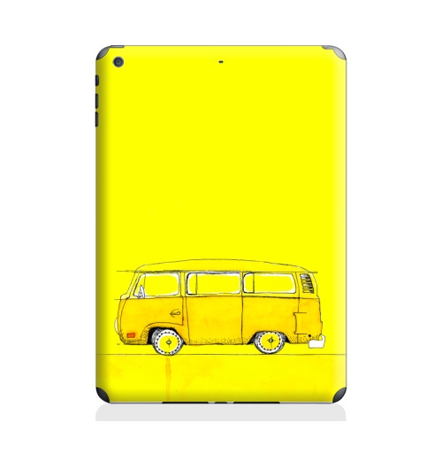 Наклейка на Планшет Apple iPad Air 2 Жёлтый Автобус,  купить в Москве – интернет-магазин Allskins, автомобиль, желтый, хиппи