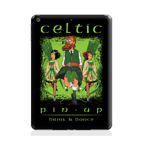 Наклейка на Планшет Apple iPad Air 2 Кельтский пинап,  купить в Москве – интернет-магазин Allskins, сарказм, персонажи, девушка, алкоголь, пикник, танцы, Ирландия, кельт