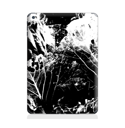 Наклейка на Планшет Apple iPad Air 2 Растительное,  купить в Москве – интернет-магазин Allskins, черно-белое, лесной, природа, листья, Темная, черный, графика, растительный, растение