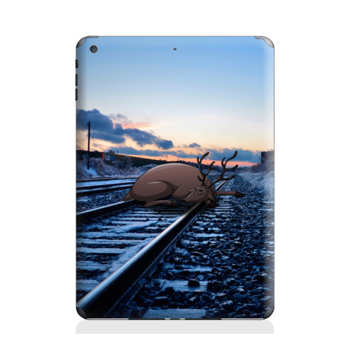 Наклейка на Планшет Apple iPad Air 2 Уставший,  купить в Москве – интернет-магазин Allskins, олень, чувства, дорога, фотография