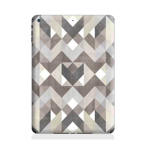 Наклейка на Планшет Apple iPad Air 2 Симметрия в коричневых тонах,  купить в Москве – интернет-магазин Allskins, геометрия, симметрия, паттерн, собаки, серый, белый