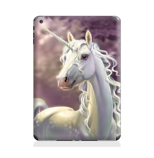 Наклейка на Планшет Apple iPad Air 2 Единорог в лесу,  купить в Москве – интернет-магазин Allskins, единорог, лошадь, рог, рогатый, клякса, грива, лес, фонарь