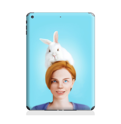 Наклейка на Планшет Apple iPad Air 2 Алиса, следуй за белым кроликом,  купить в Москве – интернет-магазин Allskins, Алиса в стране чудес, заяц, белый