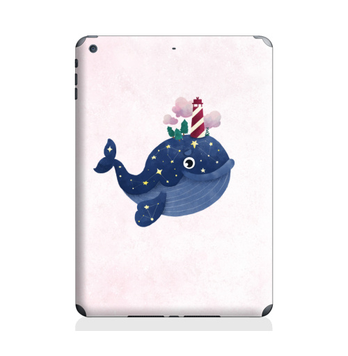 Наклейка на Планшет Apple iPad Air 2 Кит хранитель маяка,  купить в Москве – интернет-магазин Allskins, милые животные, небо, нежно, космос, звезда, морская, маяк, киты