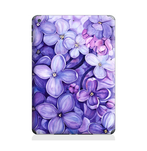 Наклейка на Планшет Apple iPad Air 2 Акварельная Сирень,  купить в Москве – интернет-магазин Allskins, сиреневый, сирень, сиренево, сиреневая, цветы, lilac, фиолетовый, цветущая