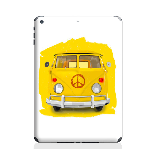 Наклейка на Планшет Apple iPad Air 2 Солнечный автобус,  купить в Москве – интернет-магазин Allskins, желтый, автобус, автомобиль, транспорт, хиппи, гранж, ретро