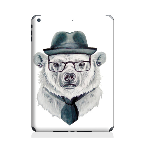 Наклейка на Планшет Apple iPad Air 2 Белый медведь в шляпе,  купить в Москве – интернет-магазин Allskins, крутые животные, белыймедведь, белыемишки, животные, медведь, вдохновение, милые животные