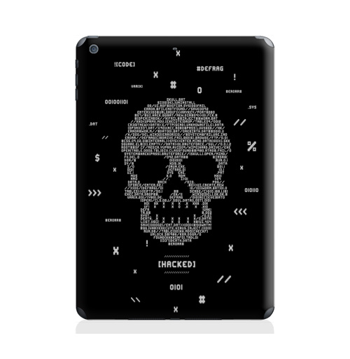 Наклейка на Планшет Apple iPad Air 2 Код мертвеца,  купить в Москве – интернет-магазин Allskins, черно-белое, череп, прогаммирование, гики, код