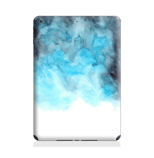 Наклейка на Планшет Apple iPad Air 2 Акварельная синяя дымка,  купить в Москве – интернет-магазин Allskins, абстракция, белый, синий, размытие, дымок, акварель