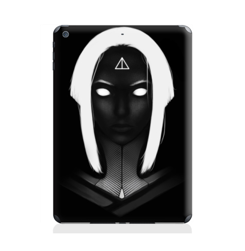 Наклейка на Планшет Apple iPad Air 2 Портерт Белый свет,  купить в Москве – интернет-магазин Allskins, портреты, черный, черныйфон, белый, Темная, глаз, девушка, рисунки, рисовать, иллюстация