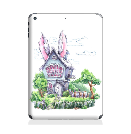 Наклейка на Планшет Apple iPad Air 2 Домик Мартовского Зайца,  купить в Москве – интернет-магазин Allskins, заяц, жильё, сказки, уют, дом, домики, Алиса в стране чудес