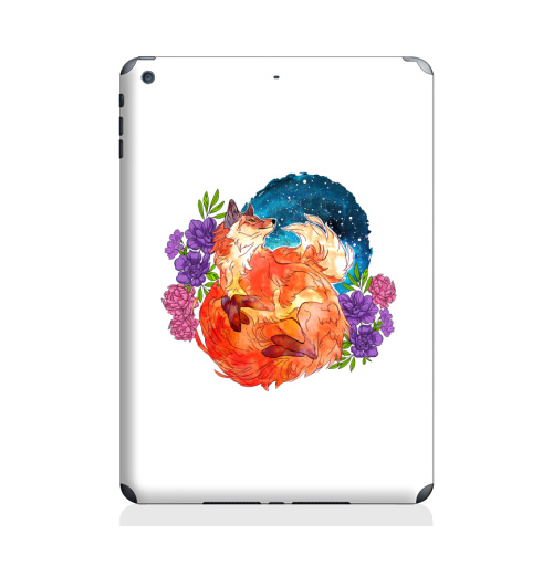 Наклейка на Планшет Apple iPad Air 2 Мечтательный лис,  купить в Москве – интернет-магазин Allskins, лиса, космос, цветы, огонь, мечта