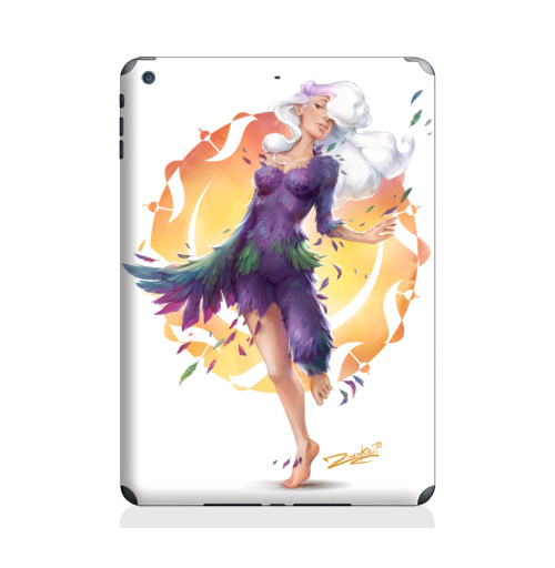 Наклейка на Планшет Apple iPad Air 2 Разоблачение,  купить в Москве – интернет-магазин Allskins, вдохновение, нежно, миф, девушка, иллюстация, иллюстраторы, перья, облако, женьщина