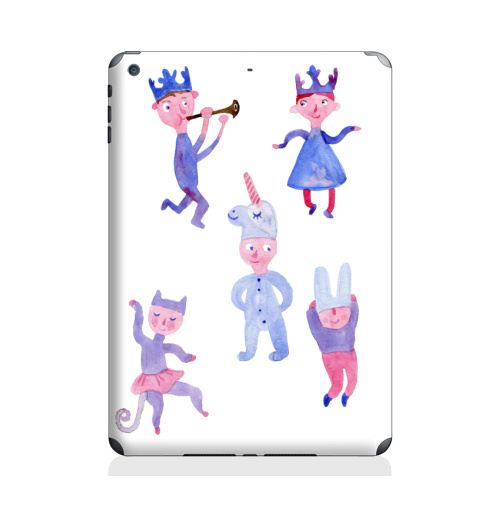 Наклейка на Планшет Apple iPad Air 2 Детский праздник,  купить в Москве – интернет-магазин Allskins, акварель, детские, пикник, карнавал, танцы, музыка, единорог, заяц, принцесса, принц