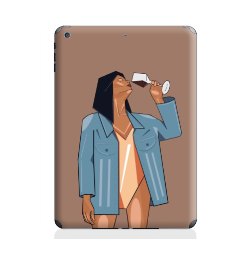 Наклейка на Планшет Apple iPad Air 2 Девушка с бокалом вина,  купить в Москве – интернет-магазин Allskins, Vino, бокал, девушка, стильная, искусство, комиксы, стильно