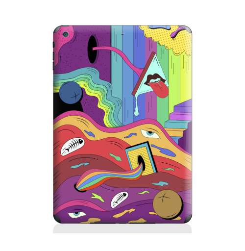 Наклейка на Планшет Apple iPad Air 2 Психоделический постер,  купить в Москве – интернет-магазин Allskins, красочный, треугольник, лицо, анатомия, волны, ретро, жидкий, психоделика