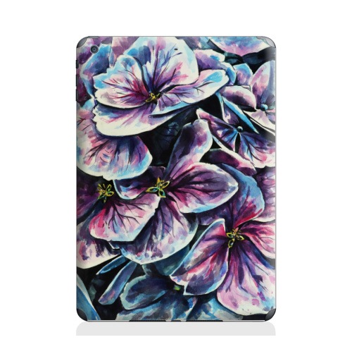 Наклейка на Планшет Apple iPad Air 2 Фиолетовые цветы,  купить в Москве – интернет-магазин Allskins, фиолетовый, акварель, цветокакварель, цветы