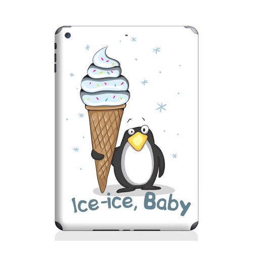Наклейка на Планшет Apple iPad Air 2 Ice-ice, baby,  купить в Москве – интернет-магазин Allskins, продажи_надписи, детские, рождение, птицы, мороженое, лёд, зима, новый год, 300 Лучших работ, милые животные