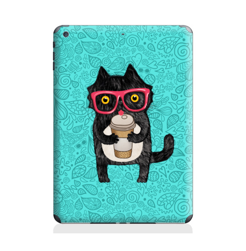 Наклейка на Планшет Apple iPad Air 2 Coffee-cat,  купить в Москве – интернет-магазин Allskins, кошка, чай и кофе
