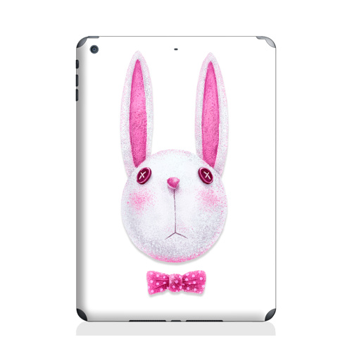 Наклейка на Планшет Apple iPad Air 2 Зая с бабочкой,  купить в Москве – интернет-магазин Allskins, гики, заяц, бабочки, розовый, хипстер, пуговицы