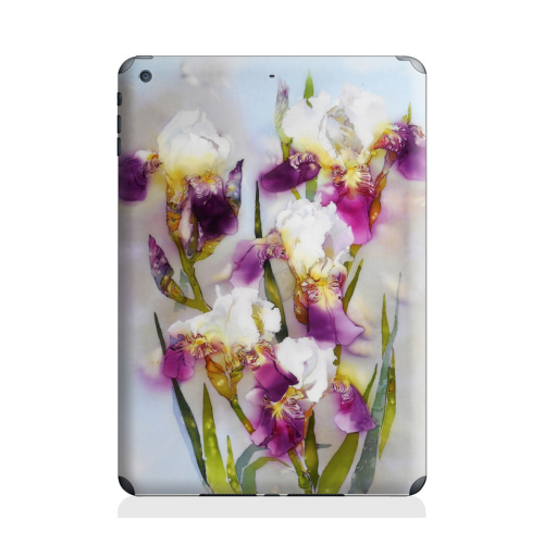 Наклейка на Планшет Apple iPad Air 2 Нежные ирисы,  купить в Москве – интернет-магазин Allskins, для_влюбленных, красота, цветы, природа, акварель, флора, ирисы, букет, весна