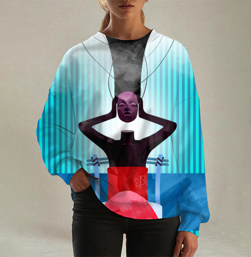 Фотография футболки Сюрреалистичная фигура с отделенной головой