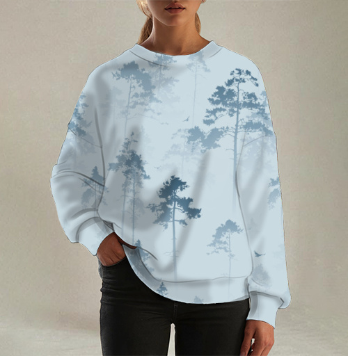 Фотография футболки Лес. Туман