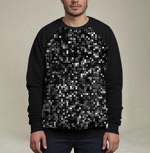 Фотография футболки Киберпанк glitch art пиксельная матрица QR мозаика