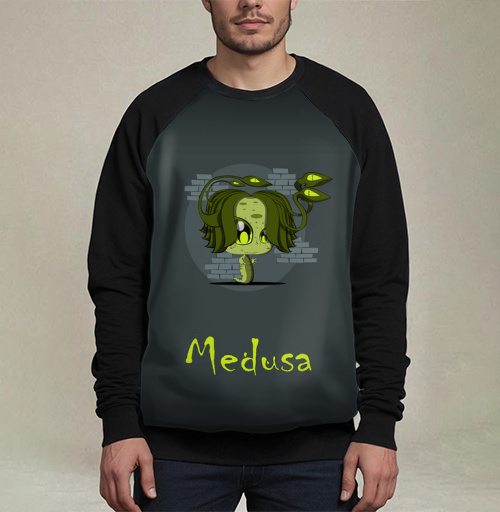 Фотография футболки Милая мультяшная Медуза Горгона с змеями