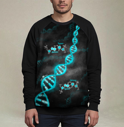 Фотография футболки DNA blue / ДНК — синий