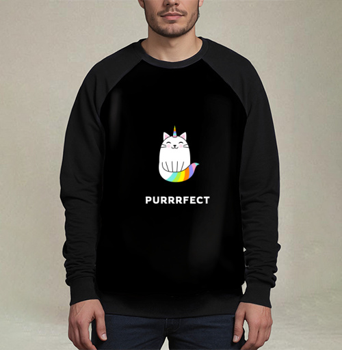 Фотография футболки Милый единорог-кот с радужным рожком PURRRFECT