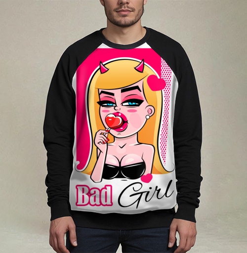 Фотография футболки Дерзкая девушка с леденцом и рогами Bad Girl