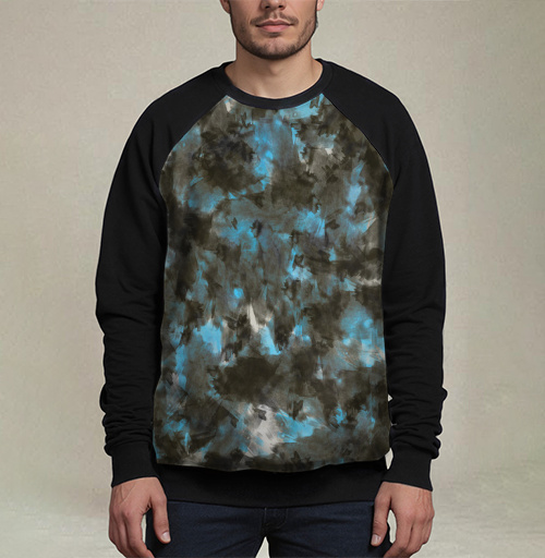 Фотография футболки Черно-синий хаос