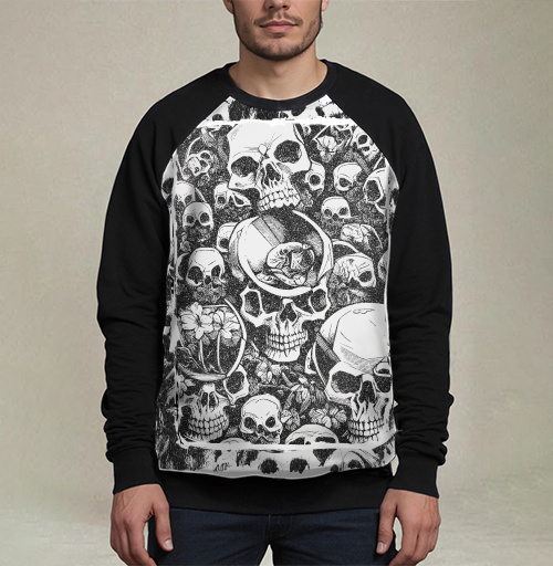 Фотография футболки Череп, черепа и кости Номер Раз