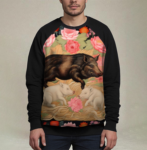 Фотография футболки Семья диких кабанов