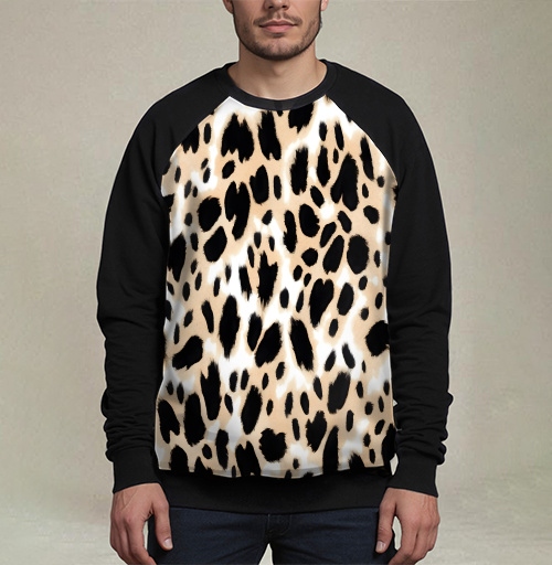 Фотография футболки Beige leopard / Стильный леопардовый узор в бежевых тонах для декора интерьера