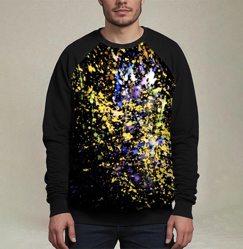 Фотография футболки Яркая экспрессия на фоне Abstract Paint Splashes Абстрактные брызги краски