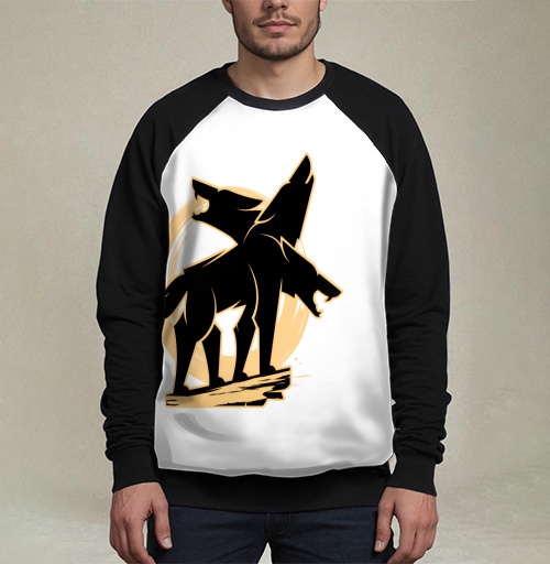 Фотография футболки Mystical Three-headed Wolf – Мистический Силуэт Трехглавого Волка