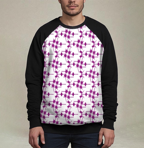 Фотография футболки Геометрический узор фуксия на сером Abstract Fuchsia Grey Pattern